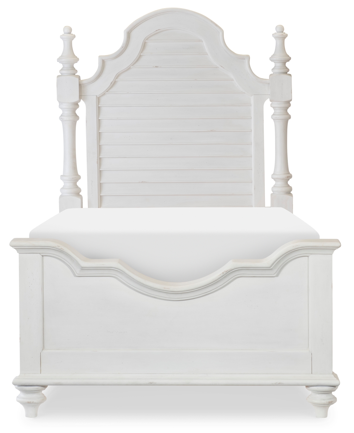Macy's Mandeville Twin Louvered Bed, Created For . In White