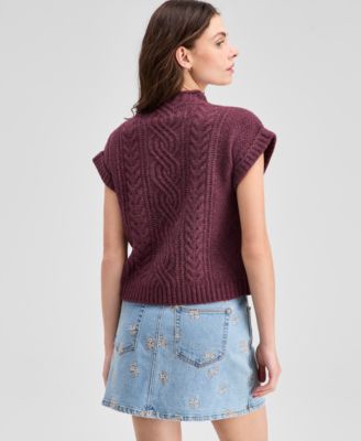 Women's Sleeveless Funnel-Neck Sweater, Exclusively at Macy's