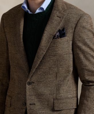 Men's Polo Soft Modern Glen Plaid Sport Coat