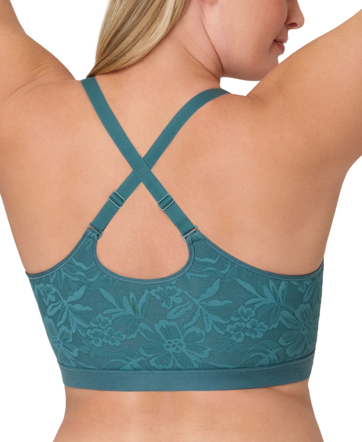 Bali Women's Breathe Lace-overlay Bralette Dfcmbr In Blue