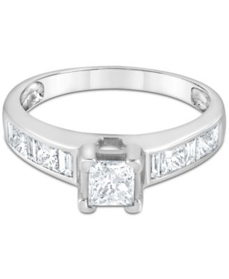 Diamond Princess-Cut Engagement Ring (1 ct. t.w.) in 14k White Gold