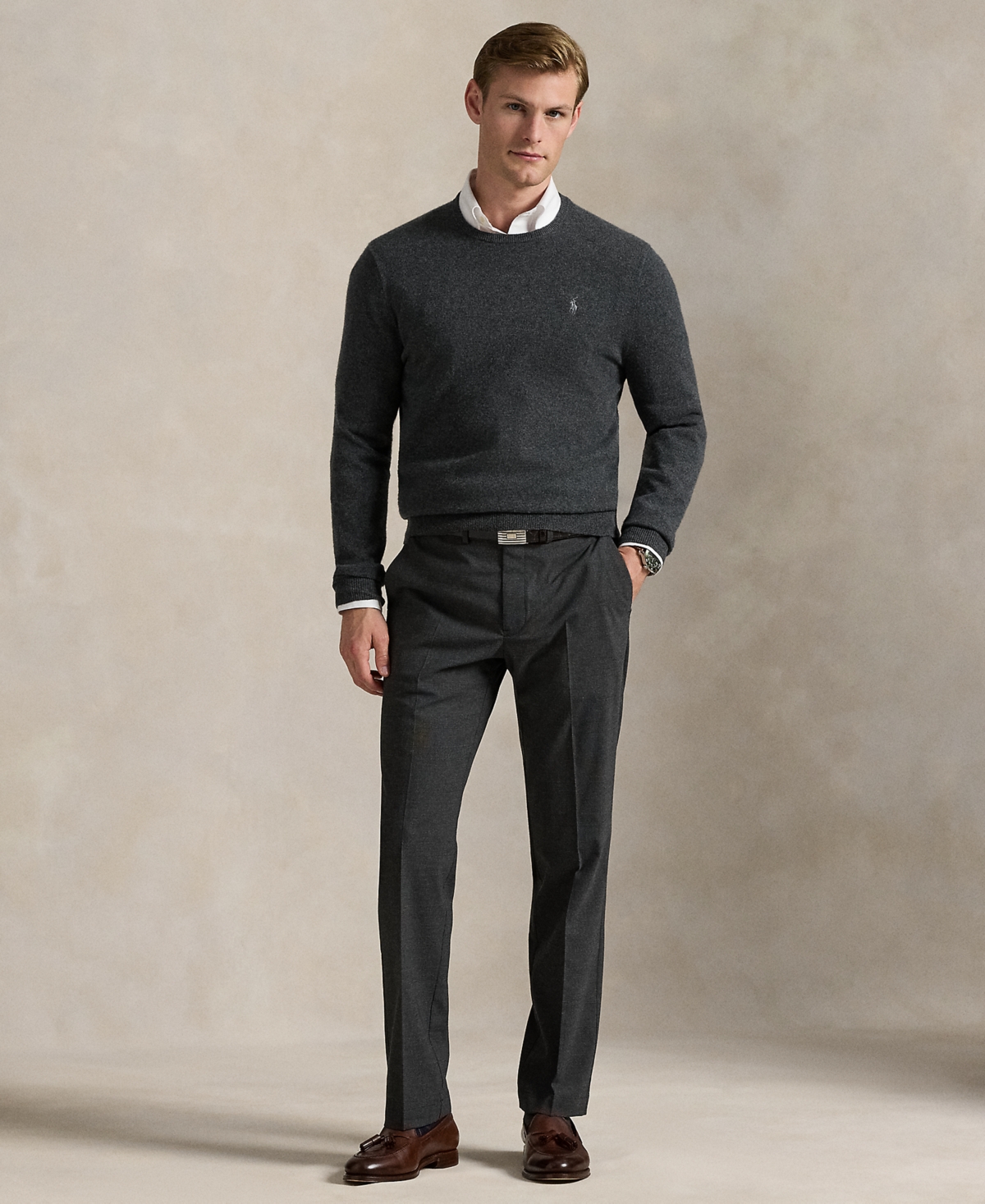 Polo Ralph Lauren Men's Manhasset Stretch Straight-fit Pants In Gray
