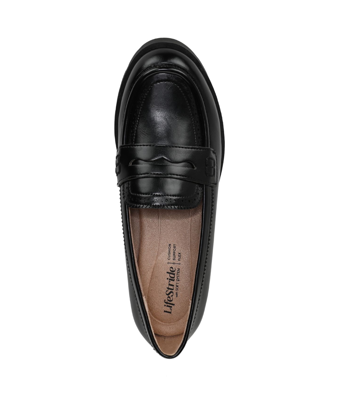 Женские туфли LifeStride London 3 Lug Sole Penny, цвет: Чёрный гладкая искусственная кожа — фото 4
