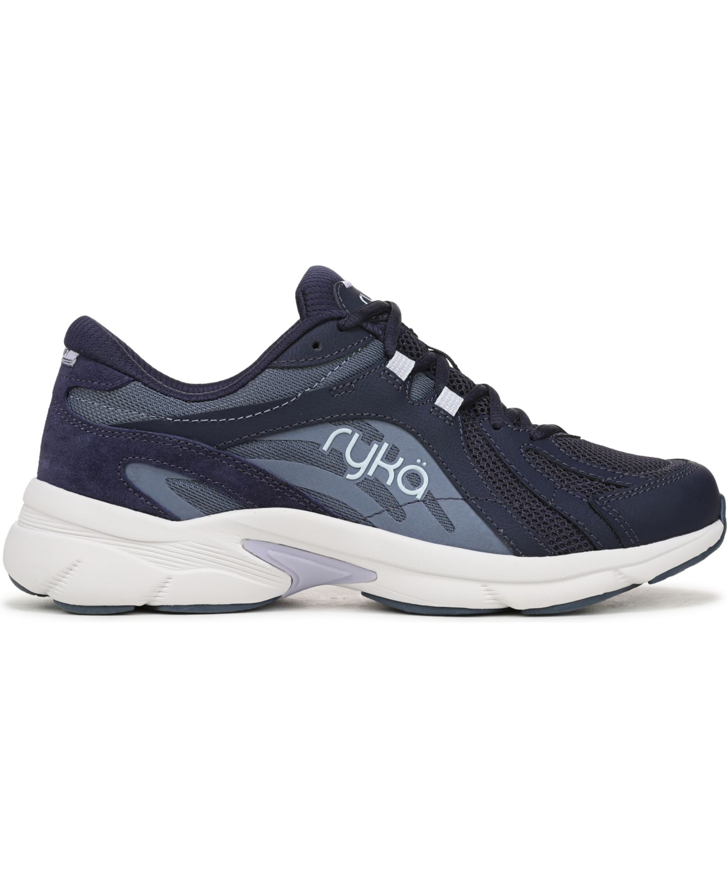 Женские кроссовки Ryka Skylift Lace Up Walking, цвет: Синий кожаный / Сетчатый — фото 2