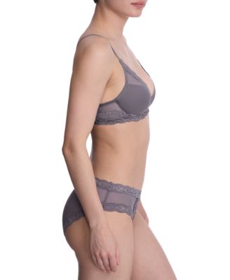 Women's Feathers Lace Contour Underwire Plunge Bra 730023