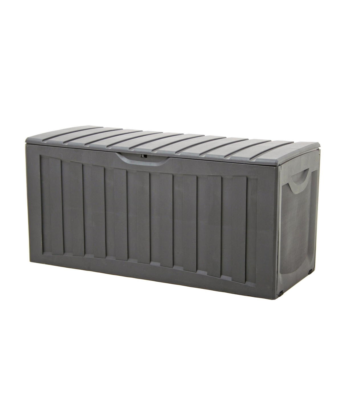 Plastic 90 Gal Outdoor Locking Storage Bin Deck Box, Gray