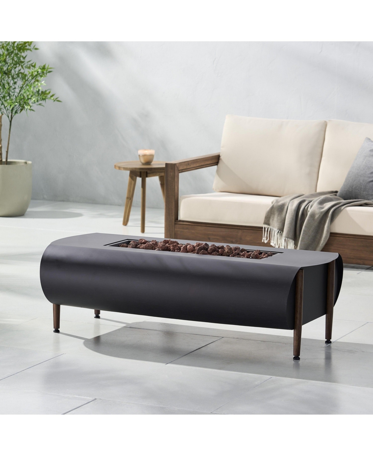 Flynama Vernon Rectangle Fire Pit