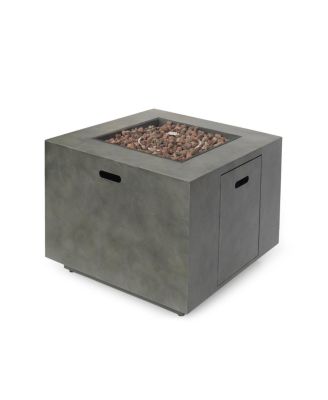 33 Inch Square Iron Propane Fire Pit with 50000 BTU and Hidden Tank