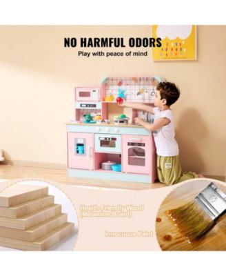 24 Piece Kids Kitchen Playset Pretend Cooking Toy with Pots Pans and Utensils