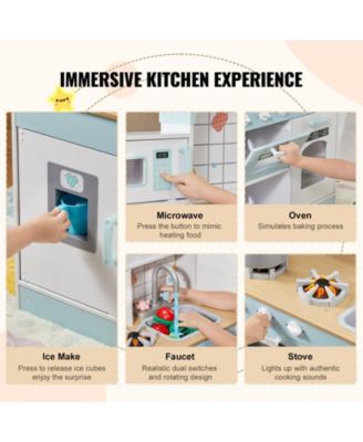 24 Piece Kids Kitchen Playset Pretend Cooking Toy with Pots Pans and Utensils