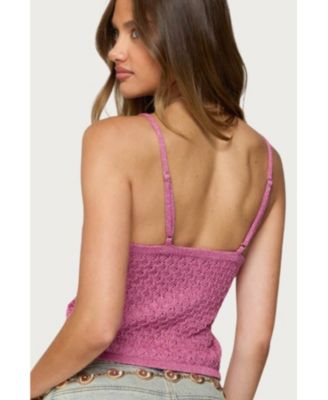 Women's Frankey Sparkly Textured Knit Tank Top