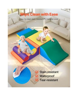 Toddler 7 Piece Foam Climbing Blocks Set Preschoolers Indoor Play