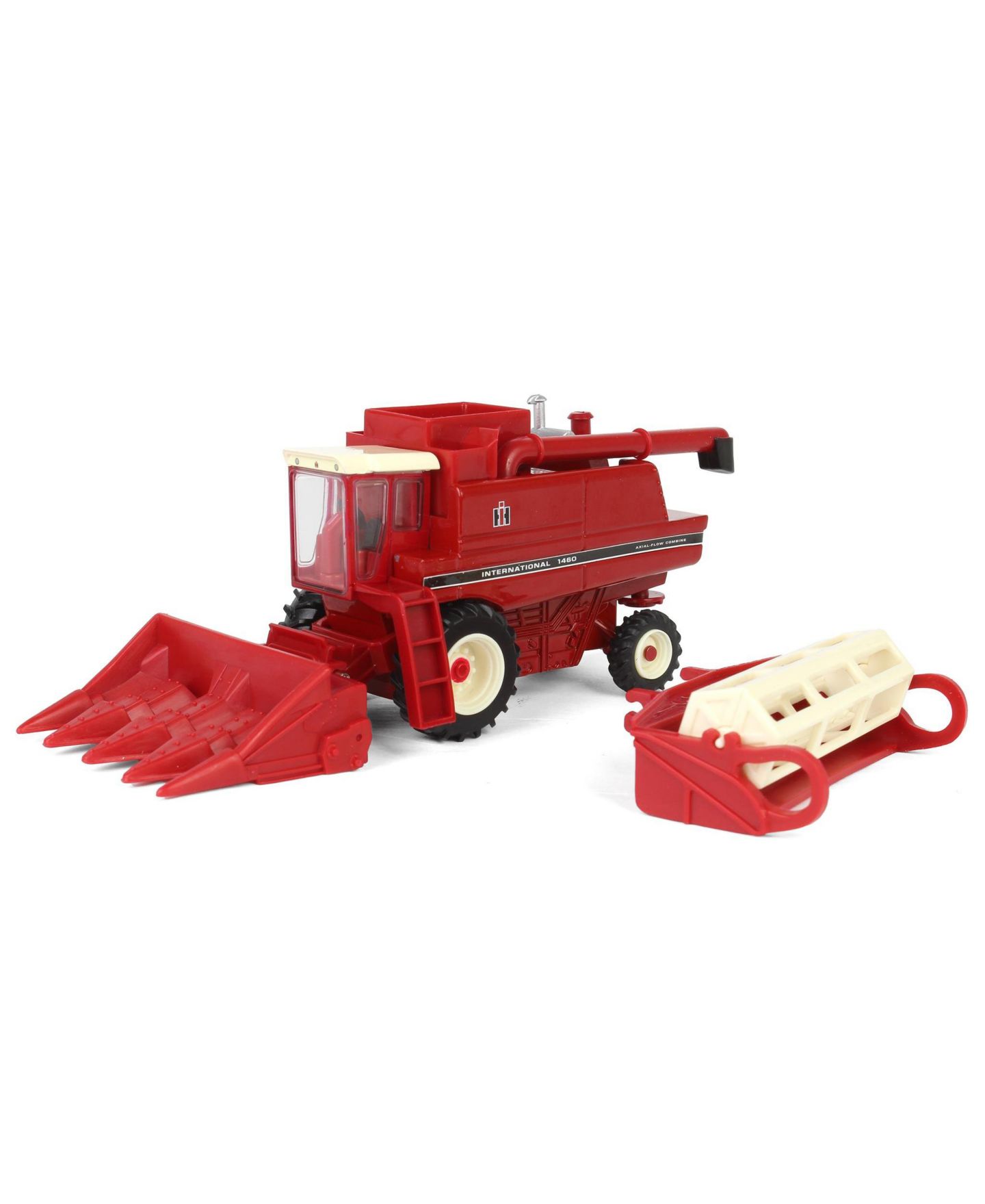 Детская игрушка ERTL 1/64 Scale International 1460 Rear Wheel Assist with Corn & Grain Head Combine, цвет: Красный — фото 1