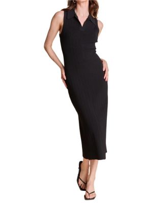 Women's Collared Sleeveless Maxi Dress