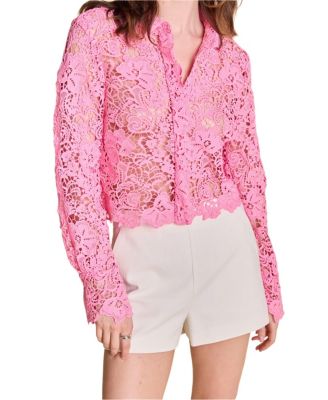 Women's Textured Sheer Long sleeve Top