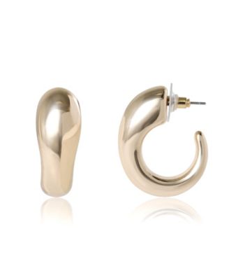 Sculpted Gold-Tone Hoop Earrings