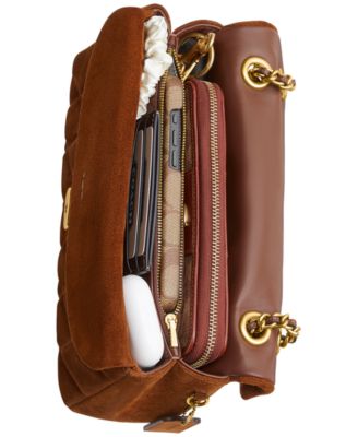 Quilted Tabby Medium Suede Shoulder Bag 26