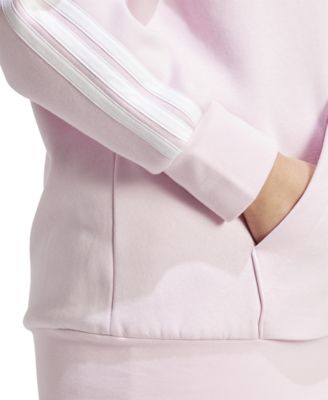 Plus Size Essentials 3-Stripes Full-Zip Fleece Hoodie