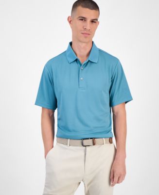 PGA TOUR Men's Airflux Solid Mesh Short-Sleeve Golf Polo