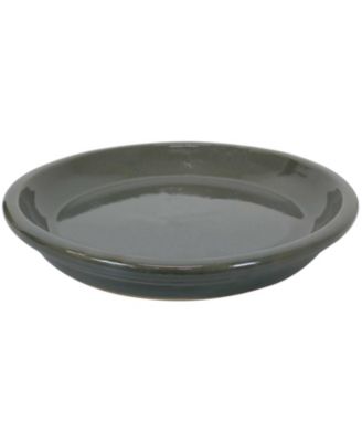 Outdoor/Indoor High-Fired Glazed UV- and Frost-Resistant Ceramic Flower Pot Planter Saucers - 2-Pack
