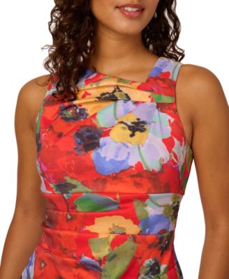 Women's Jacquard Knit Sleeveless Sheath Dress