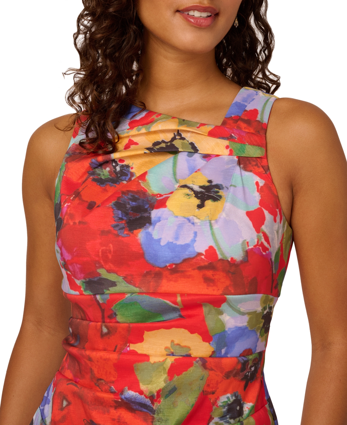 Adrianna Papell Women's Jacquard Knit Sleeveless Sheath Dress