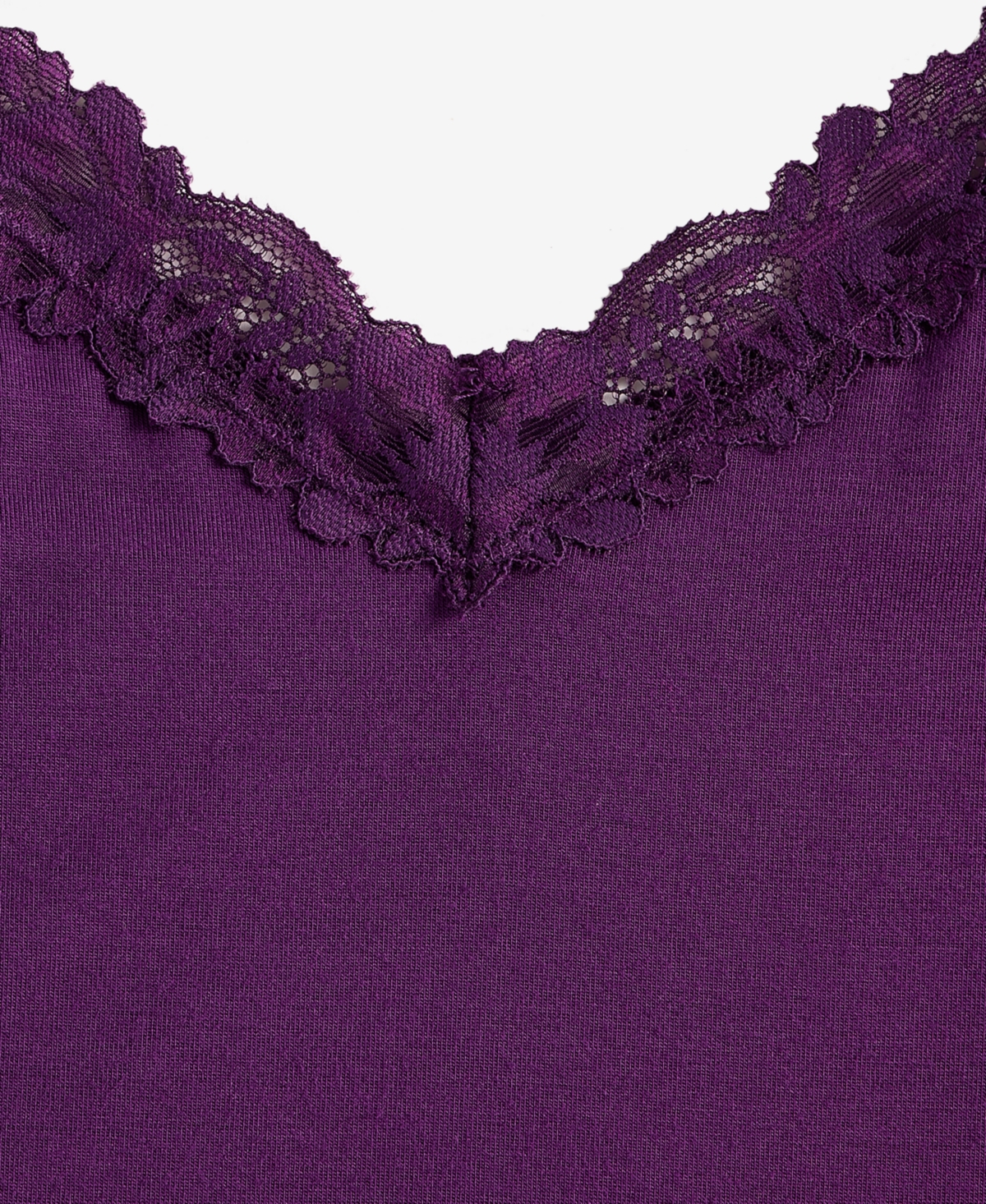 Inc International Concepts Women's Lace-trim Knit Nightgown, Exclusively At Macy's In Purple