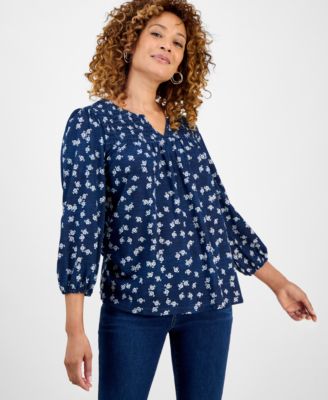 Style & Co - Women's Smocked Knit Top
