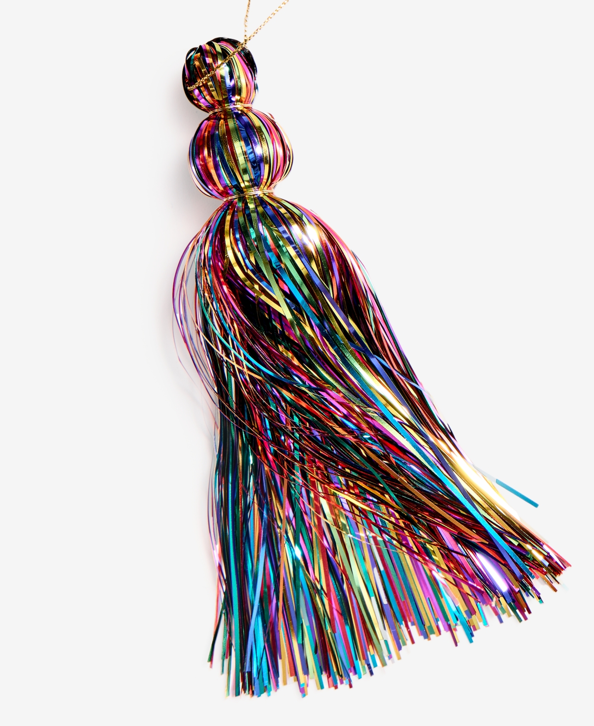 Holiday Lane Merry Magic Metallic Tassel Ornament, Macy's Exclusive In Transparent