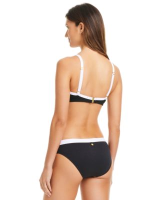 Bleu Rod Beattie Womens Im With The Band Bikini Top Hipster Bottoms In Black