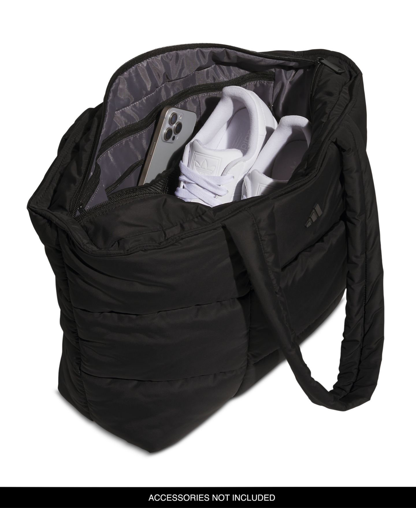 Женская сумка adidas All Me 3 Quilted Tote, цвет: Чёрный — фото 3