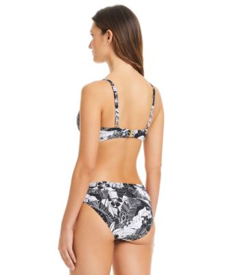 Bleu Rod Beattie Womens Double Duty Bikini Top Sarong Hipster Bottoms In Black