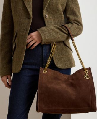 Suede Large Bradley Shopper Tote Bag