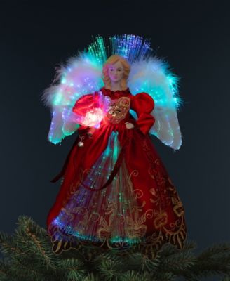 12" Lighted Fiber Optic Angel Christmas Tree Topper