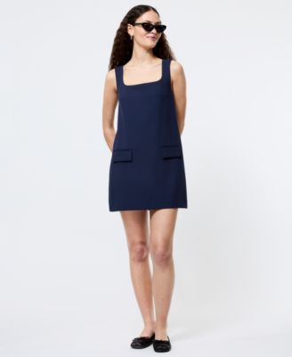 Women's Whisper Square-Neck Sleeveless Mini Dress