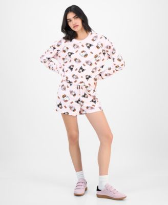 Juniors' Hello Kitty & Friends Halloween Long Sleeve Lounge Shirt