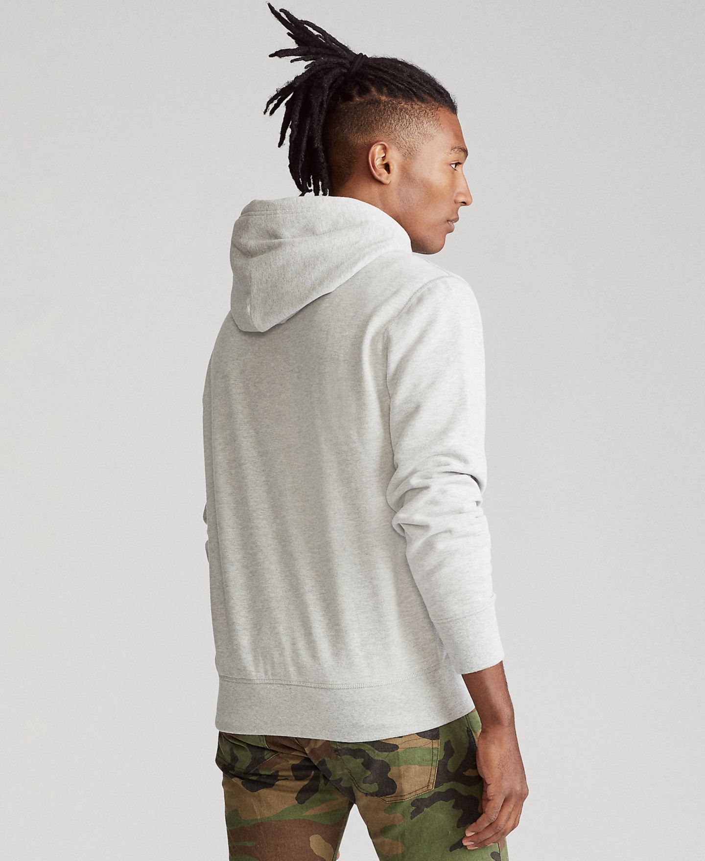 Мужское худи Polo Ralph Lauren Big & Tall Fleece, цвет: Меланжевый — фото 5
