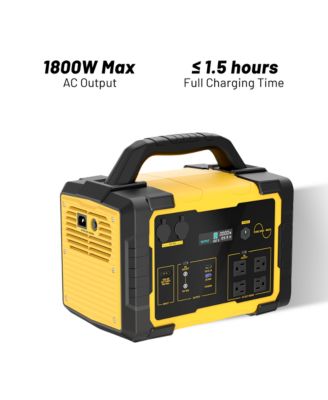 1800W Power Station - 0.02s UPS, 1.5H Fast Charge, 3000+ Cycles