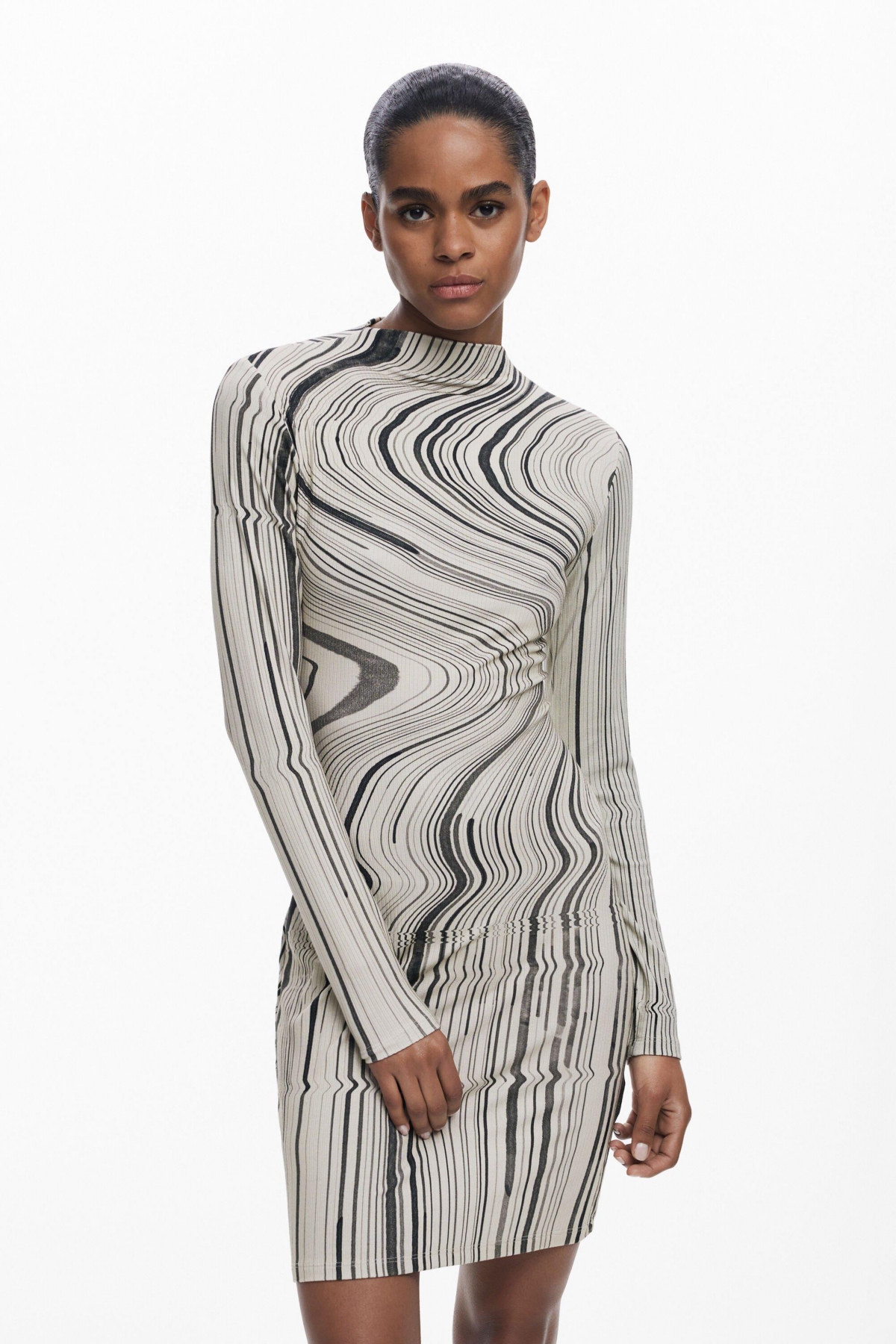 Desigual Women's Wavy striped dress