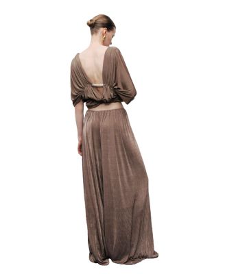 Women's V-Neck Beaded Accessory Blouse