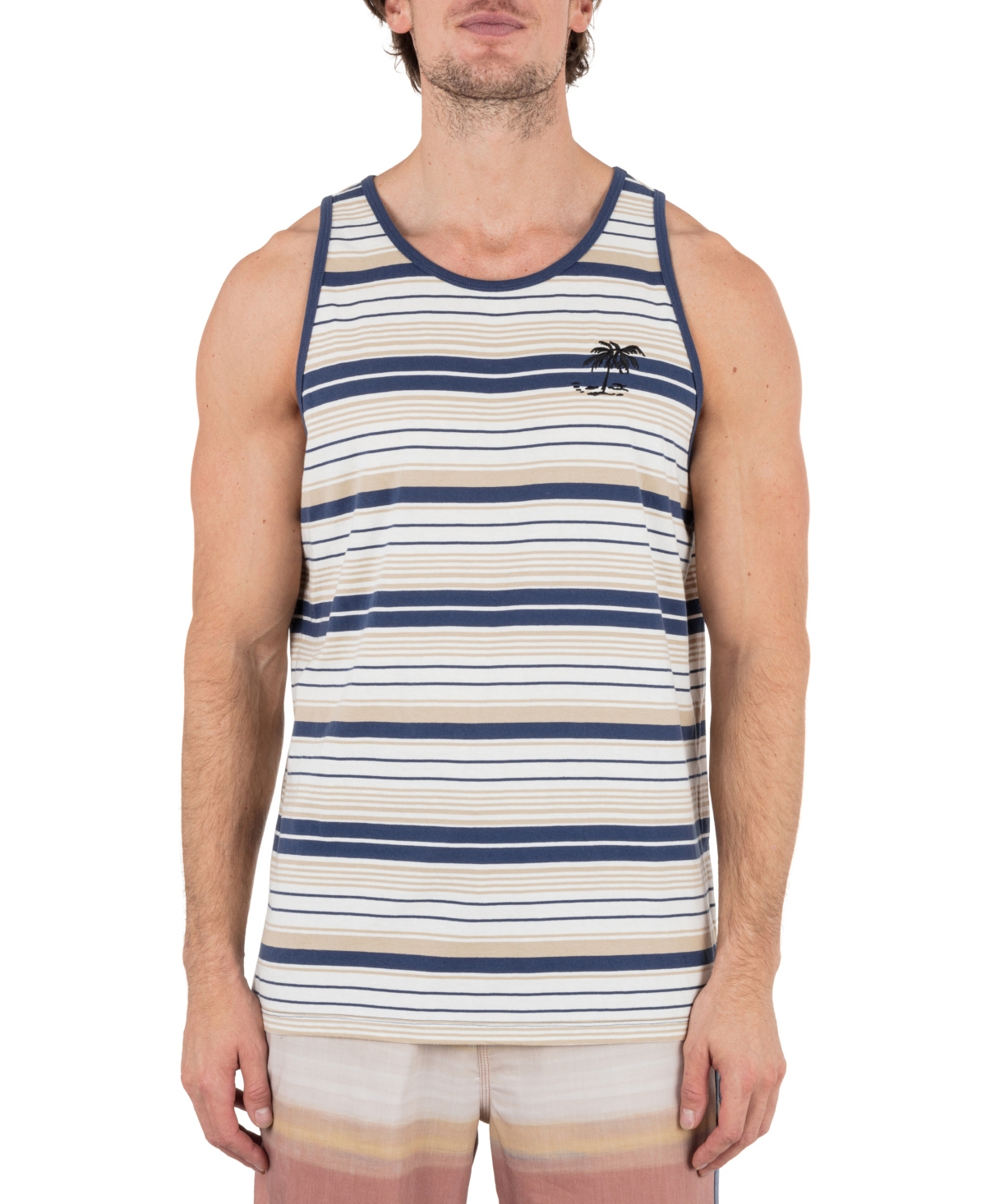 Men's Naturals Stripe Tank Top - Hazelnut