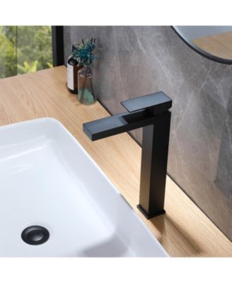 Single Hole Single Handle Bathroom Vessel Sink Faucet With Supply Hose