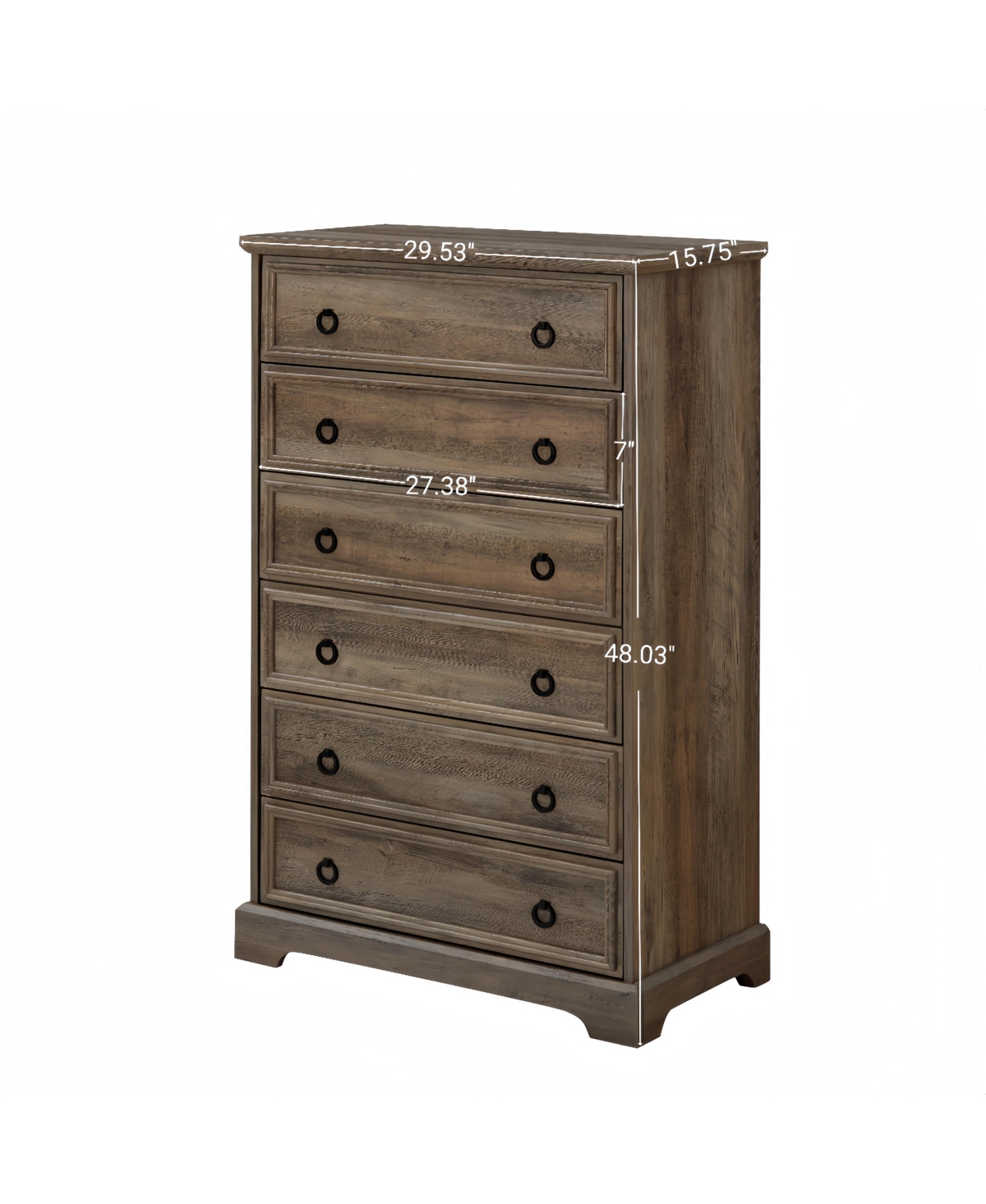 Casainc Freestanding Bathroom Cabinet Clothes Storage with 6 Drawers