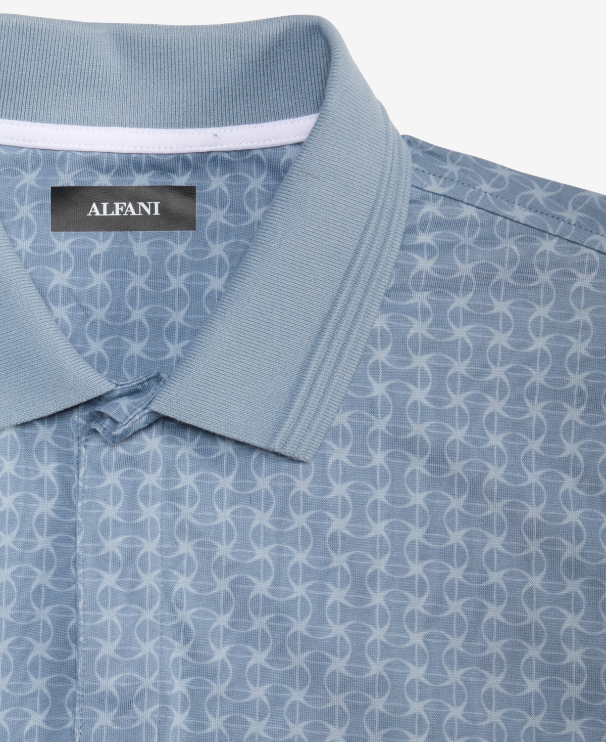 Macy's Alfani Men's Micro-lattice Polo Shirt In Blue
