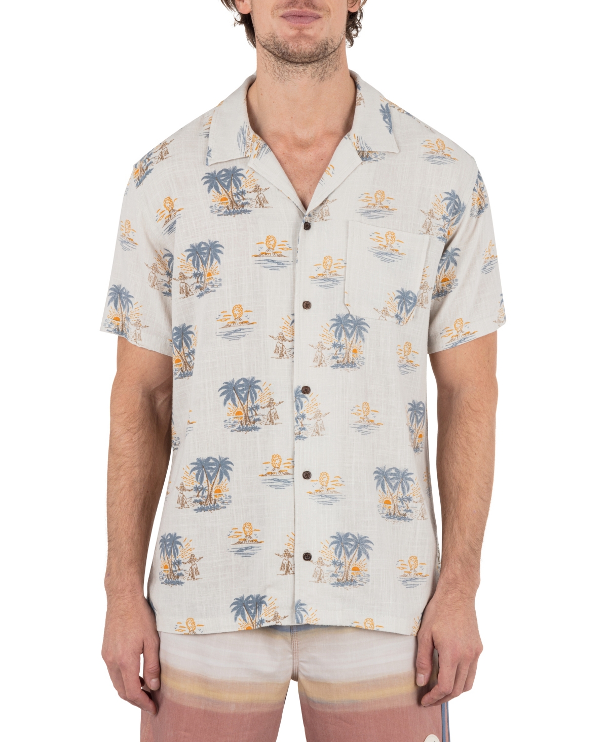 Men's Laguna Camp Short Sleeve Shirt - Bone