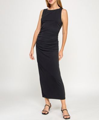 Juniors' Jersey Sleeveless Sheath Midi Dress