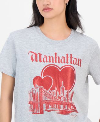Juniors' Manhattan Love Graphic-Print Boyfriend T-Shirt