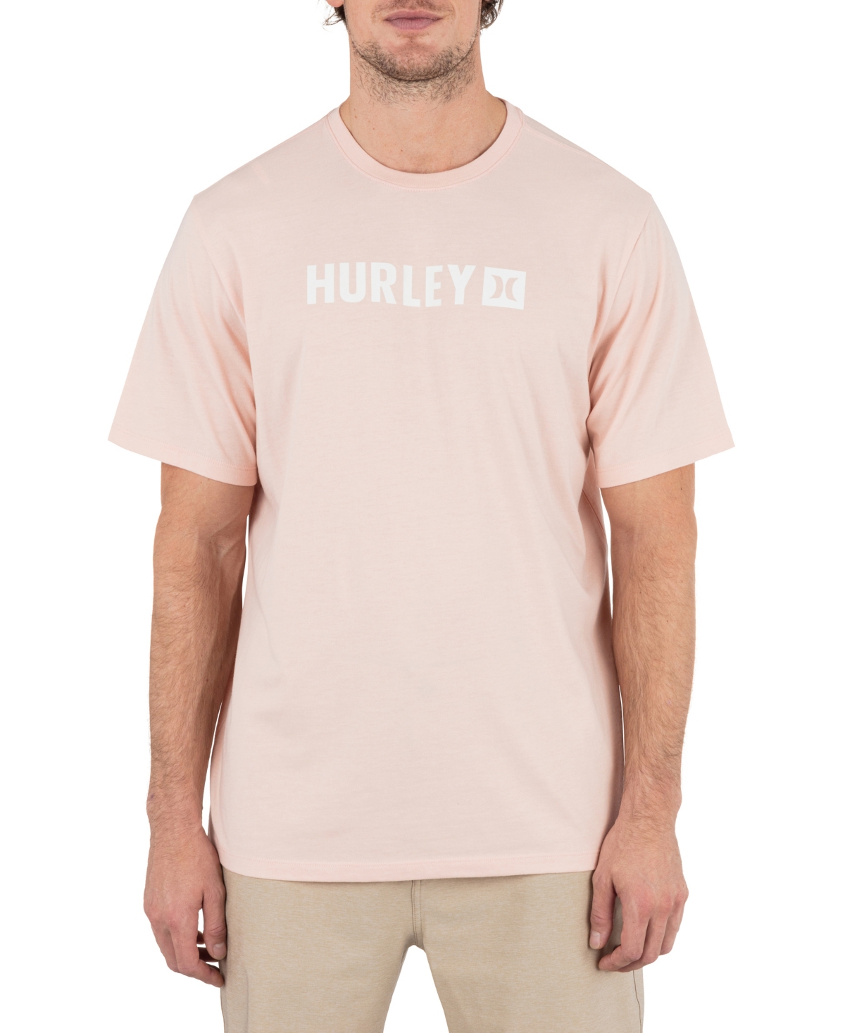 Hurley Men's The Box Short Sleeve T-shirt In Pink