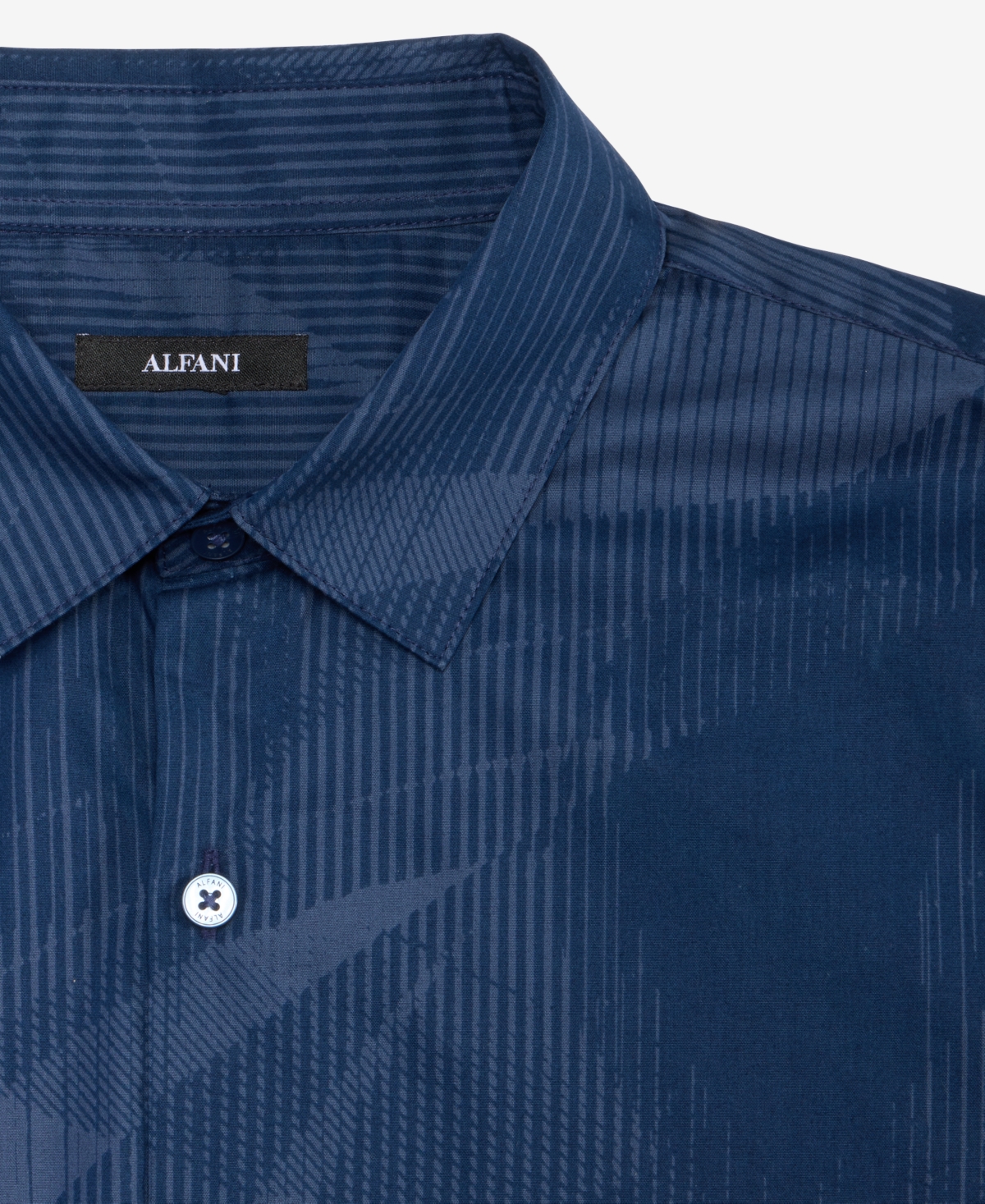 Alfani Men's Interstellar Patterned Shirt, Macy's Exclusive In Blue