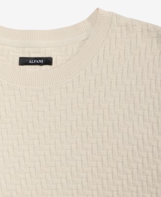 Men's Basketweave Sweater T-Shirt, Macy's Exclusive